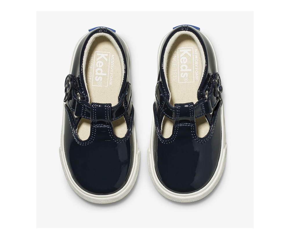 Kids Keds Slip Ons - Daphne Patent - Navy - 5417-DBVPJ